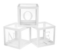 MUSISALY Boîtes à Ballons Décorations en Papier et Plastique Blanc pour Fête D'anniversaire Bébé 1 An pour Fête D'anniversaire Bébé Effet Décoratif Unique