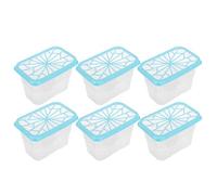 MUSISALY Boîtes Vides pour Absorbeur D'humidité en Plastique Réutilisables, Lot de 6 Pièces, Efficacité D'absorption Améliorée, Recharge Facile, pour Placard et Salle de Bain
