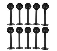 MUSISALY Cuillère Doseuse à Café en Plastique Noir, 10 Pièces, Multifonction pour Mesurer et Tasser les Grains, Préparation Brassage Cuisine