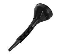 MUSISALY Entonnoir à Carburant Compact Flexible en Plastique Noir avec Tuyau D'extension pour Transfert D'huile et Kérosène Lors de Voyages Longue Distance