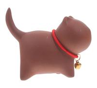 MUSISALY Figurine de Chat Décoration Délicate et Créative en Argile Violette Marron Statue Unique de Chaton pour Bureau ou Vitrine pour Maison Élégante