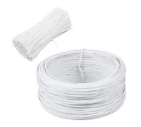 MUSISALY Fil de Fer à Ligaturer Enduit PVC Blanc pour Jardinage | Flexible et Pliable, pour Plantes et Appareils Électriques, Usage en Compositions Végétales et Hommages Funéraires