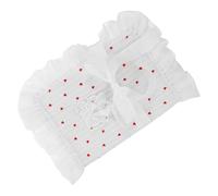MUSISALY Housse de Livre en Tissu Blanc avec Motif Cœur et Nœud Papillon, Accessoire Décoratif Élégant et Polyvalent pour Protéger Cahiers et Planners