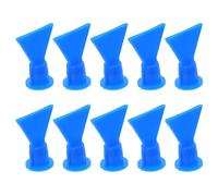 MUSISALY Kit 10 Embouts Applicateurs Mastic Buse Plate Ondulée 14,5 MM Plastique Bleu, Compatible Pistolets à Calfeutrer, pour Calfeutrage de Cadres de Fenêtres et Portes