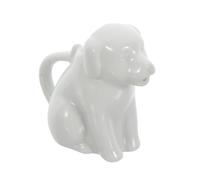 MUSISALY Mini Tasse à Lait en Céramique Anse, Motif Animal | Passe au Lave-vaisselle, Facile à Laver, Prise en Main Confortable, Blanc, Usage Café et Sauce