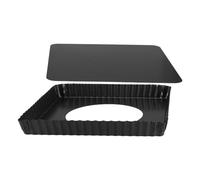 MUSISALY Moule à Tarte Profond avec Fond Amovible Antiadhésif Plat à Pizza Carré en Acier Carbone DIY Facile à Démouler Cuisine Maison et Pâtisserie