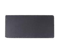MUSISALY Plat de Service Barbecue pour Présenter Steak et Dessert Rectangulaire en Porcelaine Noire Design Unique lors d'événements ou Tea Party