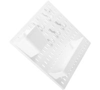 MUSISALY Présentoir à Étagère Perforée Mural Multi-Fonction en Plastique Blanc, Support de Rangement sans Perçage Cuisine et Salon, Installation Facile