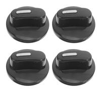 MUSISALY Prise Confortable et Durabilité Boutons Noirs en Plastique Lot de 4 Remplacement du Bouton de Minuterie pour Four Électrique et Cuisinière à Gaz