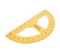 MUSISALY Rapporteur Outil Pédagogique Échelle Précise Jaune en Demi-cercle en Bois et Facile à Transporter pour L'enseignement des Mathématiques
