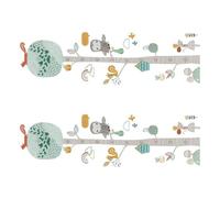 MUSISALY Sticker Mural pour Chambre D'garçon et Filles Toise Hauteur Animaux en Pvc Autocollant Amovible sans Résidu Unique Motif Cartoon Jungle Décoration Intérieure