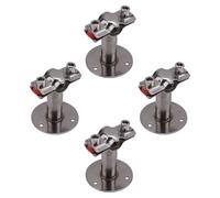 MUSISALY Support de Tuyauterie en Acier Inoxydable 4pcs Clip de Fixation Facile pour Montage Mural ou Plafond, Collier de Serrage Argenté pour Environnement et Produits Laitiers