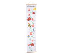 MUSISALY Tableau de Croissance Mural Garçon et Filles Style Nordique en Toile Peinture à L’Huile Motif Fleur Règle de Croissance Suspendue Solide Décoration Murale Chambre Bébé Pratique