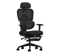 MUSSO E600SE - Chaise de Bureau Ergonomique Ajustable à 3 Niveaux, accoudoirs et appuie-tête réglables 3D, avec Repose-Pieds, conçue pour Les Femmes et Les Adolescents, Protection de la Colonne