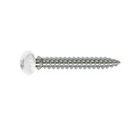 Mustad Vis de pose réglable dormant PVC 6 x 70 cm, Hexagonale, Entièrement fileté, Blanc, 1 pièce