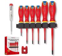 Mustbau 9 Pièces Tournevis Isolés - 1000V Tournevis Electricien Certifiés VDE Professionnel