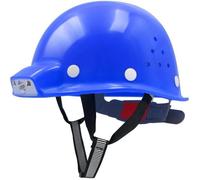 Mustbau Casque de Chantier EN397 - Éclairage LED - USB Rechargeable - 2 Modes D’ Éclairage - Bleu