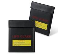 MustuVerve Sac Anti Feu Batterie Lithium 18x23cm 2 Pièces, Pochette Ignifuge Étanche pour Charge Sécurisée, Boîte de Protection Incendie pour Documents, Bijoux et Objets de Valeur, Noir