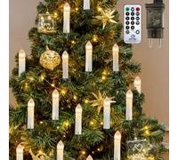 MUSUNIA Bougies LED Sapin de Noël Blanc Chaud avec Télécommande