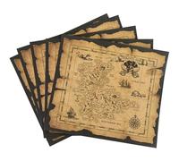 Muteitt 5 Pièces Carte Au Trésor De Pirate Carte De Pirate D'aventure Carte Au Trésor Vintage Carte De Pirate pour Fournitures De Fête De Pirate, Accessoire De Fête d'halloween Décoration