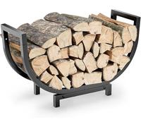 Mutool Étagère en métal pour bois de chauffage, support robuste de bûches pour intérieur et extérieur, panier en bois de grande capacité