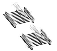 Mutsitaz Lot de 20 Cintres Porte-Pantalons Métal avec Deux Antidérapante Clips,pour Jupes et Chaussettes, Hauts à Bretelles