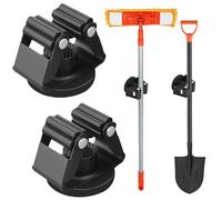 MUTUACTOR Lot de 2 supports de balai magnétiques robustes pour outils de garage, diamètre 4,7 cm, support mural pour garage, cuisine, buanderie, rangement et organisation