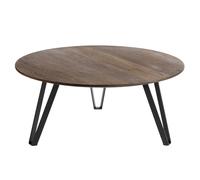MUUBS Table basse Space Ø90 cm Chêne fumé