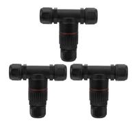 Muuookka IP68 IP68 Boîte de Jonction de Forme T Way Way IP68 Connecteur de Câble Électrique 3PCS Accessoires Industriels Extérieurs