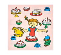 Muurla Serviettes Pippi 33x33 cm. lot de 20 Anniversaire