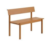 Muuto Banc Linear Steel avec dossier Orange brûlé. 110x34 cm