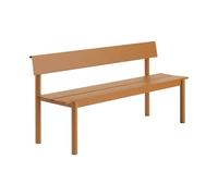 Muuto Banc Linear Steel avec dossier Orange brûlé. 170x34 cm