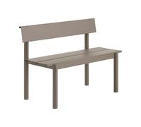 Muuto Banc Linear Steel avec dossier Taupe. 110x34 cm