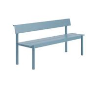 Muuto Banc Linear Steel avec dossier Bleu pâle. 170x34 cm