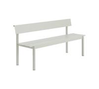 Muuto Banc Linear Steel avec dossier Gris. 170x34 cm