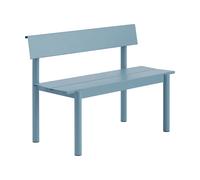 Muuto Banc Linear Steel avec dossier Bleu pâle. 110x34 cm