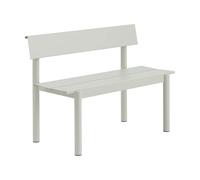 Muuto Banc Linear Steel avec dossier Gris. 110x34 cm