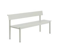 Muuto Banc Linear Steel avec dossier Gris. 170x34 cm