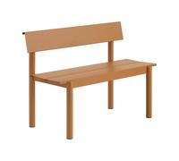 Muuto Banc Linear Steel avec dossier Orange brûlé. 110x34 cm
