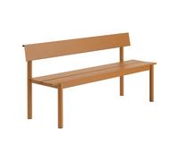 Muuto Banc Linear Steel avec dossier Orange brûlé. 170x34 cm