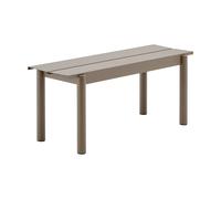 Muuto Banc Linear steel bench 110x34 cm Taupe