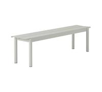 Muuto Banc Linear steel bench 170x34 cm Grey (RAL 7044)