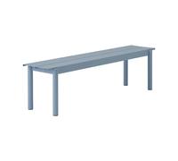 Muuto Banc Linear steel bench 170x34 cm Pale blue