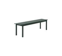 Muuto Banc Linear steel bench 170x34 cm Dark green