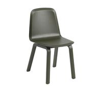 Muuto Brink Chair Wood Base chaise Dark olive