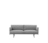 Muuto Canapé Outline 2 places Fiord 151 grey-Black