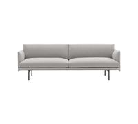 Muuto Canapé Outline 3 places tissu Clay 12-Black