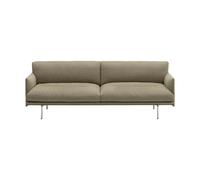 Muuto Canapé Outline Soft Clay 15-pieds en aluminium. 3 places