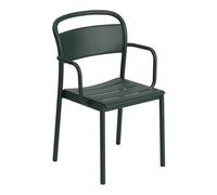 Muuto Chaise à accoudoirs Linear steel armchair Dark green