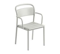 Muuto Chaise à accoudoirs Linear steel armchair Grey (RAL 7044)